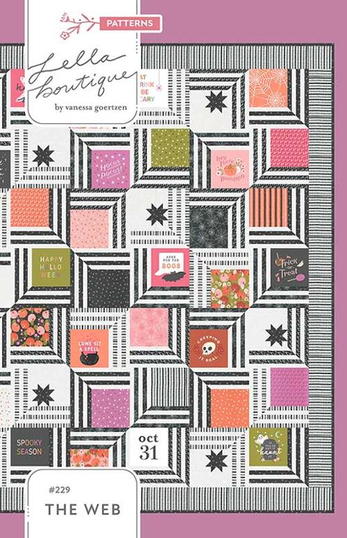 The Web Quilt Kit in Hey Boo fabrics by Lella Boutique - Moda - 71 1/2