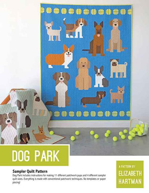 PREORDER  Dog Park Quilt Kit by Elizabeth Hartman-  Robert Kaufman- 68