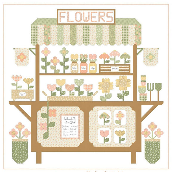 Flower Stand Quilt Kit in Flower Girl by Heather Briggs -67x67 -NO PATTERN