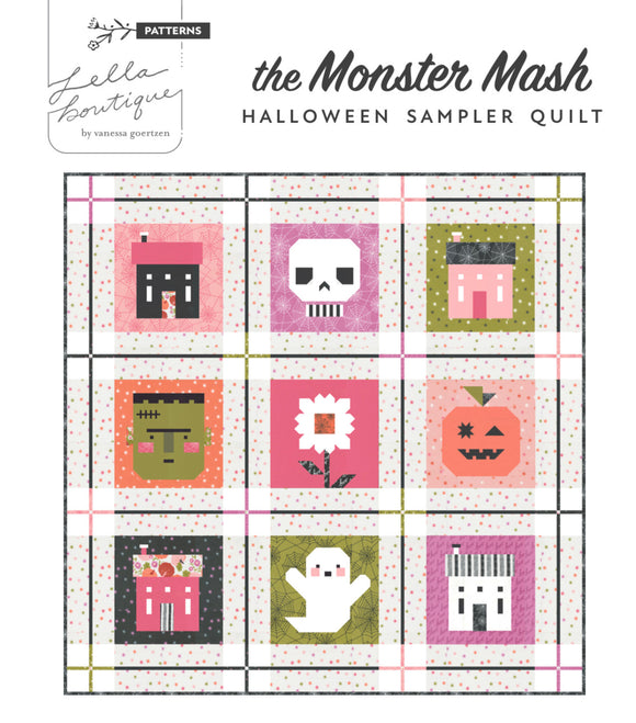 Monster Mash Quilt Kit in Hey Boo fabrics by Lella Boutique - Moda - 76 1/2