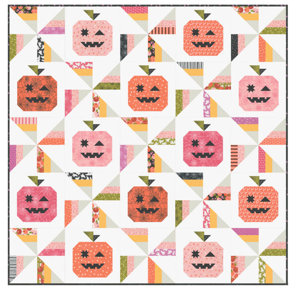 Trick & Treats Quilt Kit in Hey Boo fabrics by Lella Boutique - Moda- 80 1/2