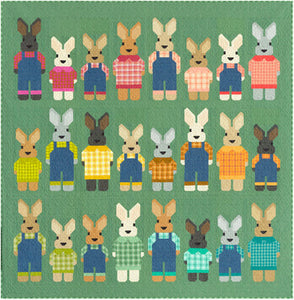 PREORDER The Bunny Bunch Quilt Kit by Elizabeth Hartman-  Robert Kaufman- 73" X 75"