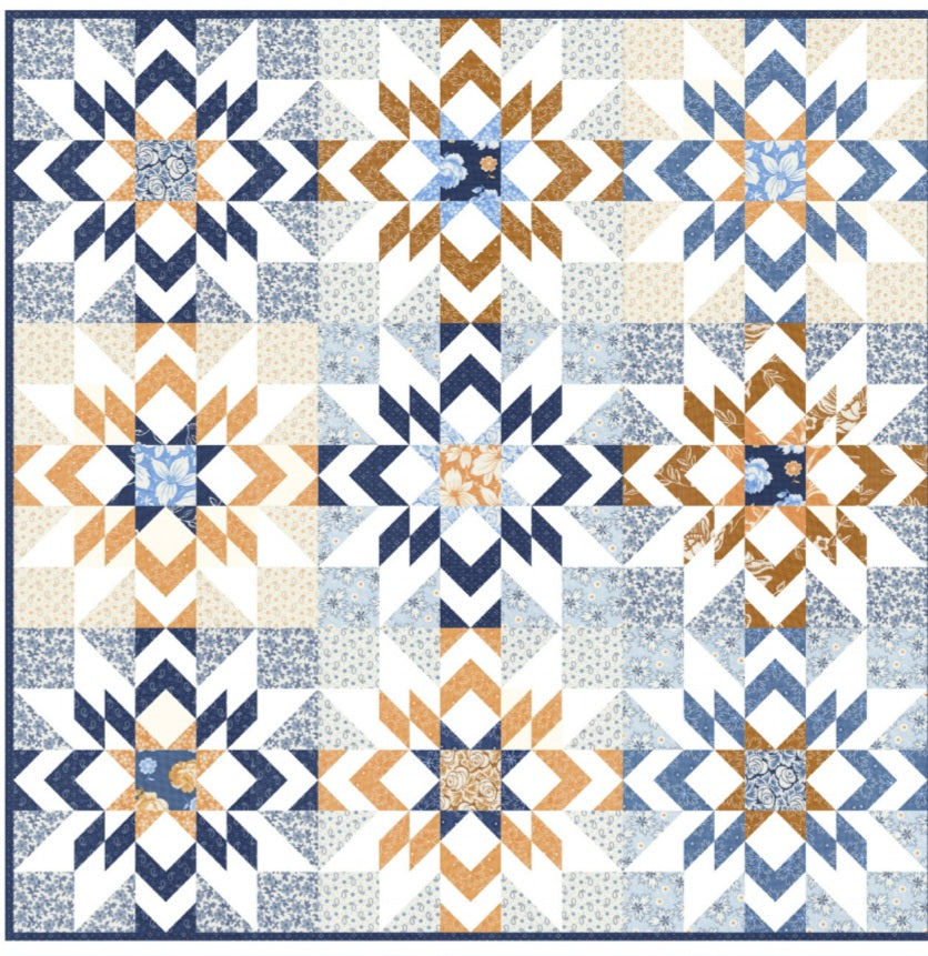 Clara Quilt Kit using Denim and Daisies by Fig Tree and Co Moda60" X HandmadeIsHeartmade