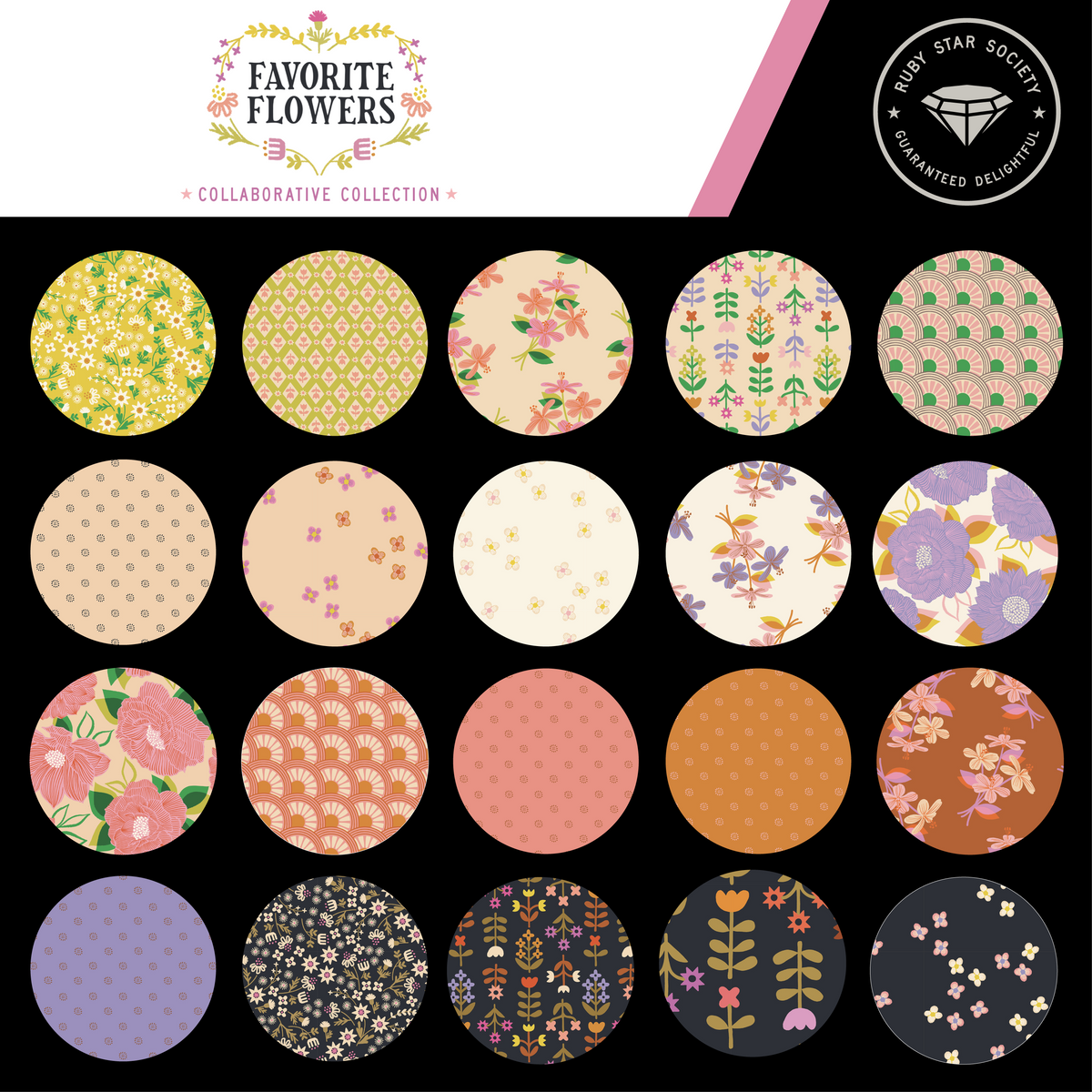 Favorite Flowers Jelly Roll RS5143JR By Ruby Star Society- Moda ...