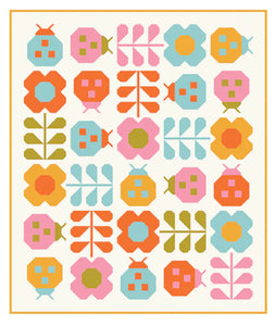 Hello Spring Quilt Kit - Pen and Paper Patterns- Kona Cottons - Happy Colors
