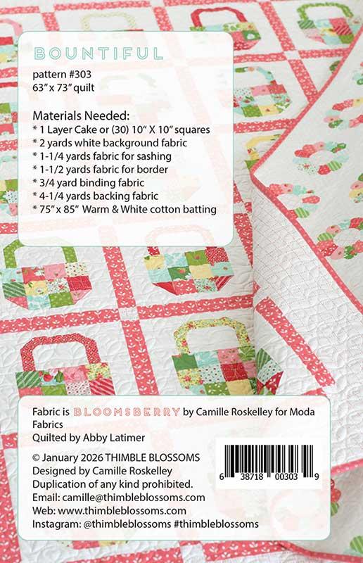 Bountiful G TB 303 Pattern by Camille Roskelley of Thimble Blossoms- 6 ...