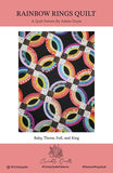 Rainbow Rings Quilt Pattern G CQ 024 By Crinkly Quilts- Multiple Sizes