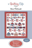 Hometown Summer Row Quilt G QLD 284 by Sherri McConnell from  A Quilting Life- 49 1/2" x 57 1/2