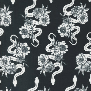 Noir Slithering Snakes Midnight Ghost 11542 13 by Alli K Design - Moda- 1/2 Yard