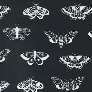 Noir Mystic Moth Midnight Ghost 11543 23 by Alli K Design - Moda- 1/2 Yard