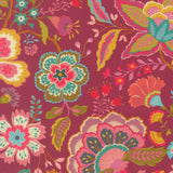 Sitara Jasmine Rose Wine 11980 20 by Crystal Manning- Moda- 1/2 Yard