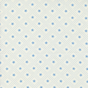 Grand Haven Star Check Cream Sky 14982 26 by Minick & Simpson - Moda- 1/2 Yard