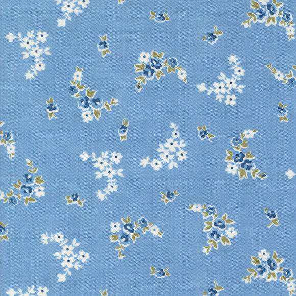 Grand Haven Blooming Garlands  Sky 14983 16 by Minick & Simpson - Moda- 1/2 Yard