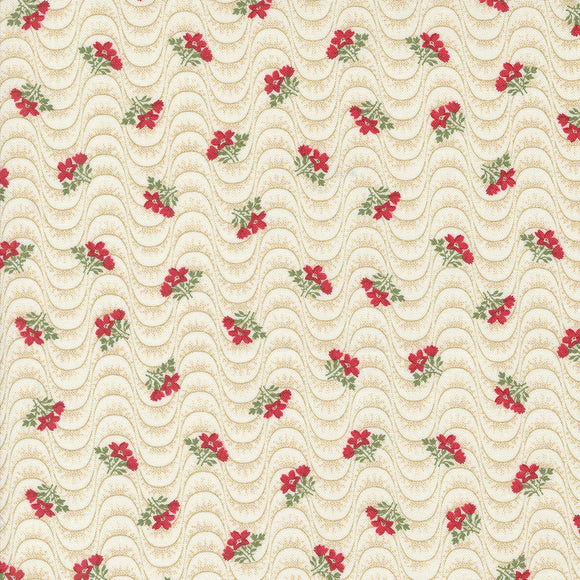 Grand Haven Floral Moire Cream 14987 11 by Minick & Simpson - Moda- 1/2 Yard