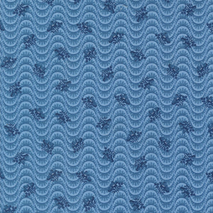 Grand Haven Floral Moire Sky 14987 16 by Minick & Simpson - Moda- 1/2 Yard