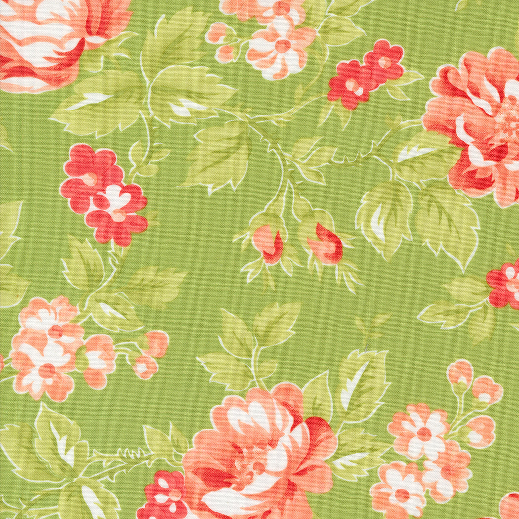 Jelly and Jam Summer Bloomers Green Apple 20490 16 by Fig Tree- Moda ...