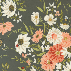 Farmstead Farm Fresh Flowers Charcoal 20900 16 by  Stacy  Lest Hsu- Moda-1/2 Yard