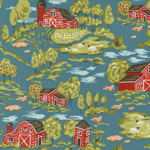 Farmstead Vintage Farm Scene Overalls 20901 15 by  Stacy  Lest Hsu- Moda-1/2 Yard