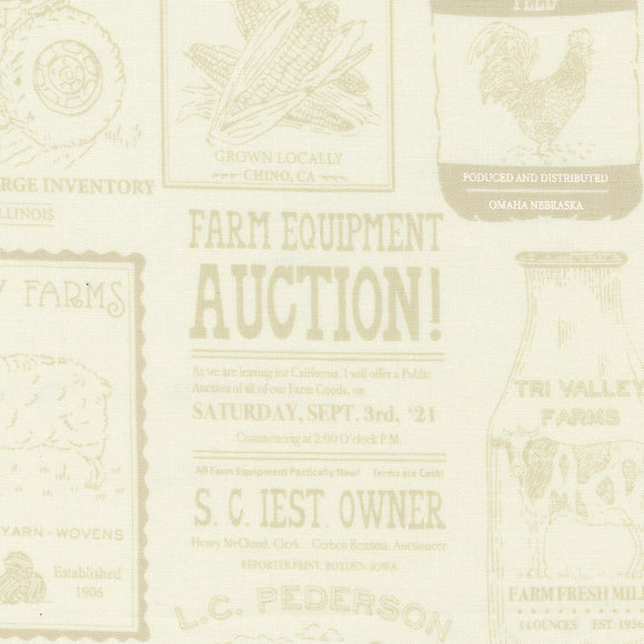 Farmstead Vintage Farm Advertisements Tonal Porcelain 20902 31 by  Stacy  Lest Hsu- Moda-1/2 Yard