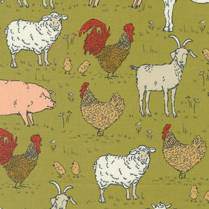 Farmstead Animal Farm Meadow 20903 19 by  Stacy  Lest Hsu- Moda-1/2 Yard