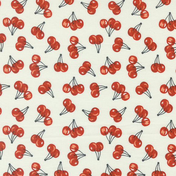 Farmstead Farm Fresh Cherries Porcelain 20906 11 by  Stacy Iest Hsu- Moda-1/2 Yard