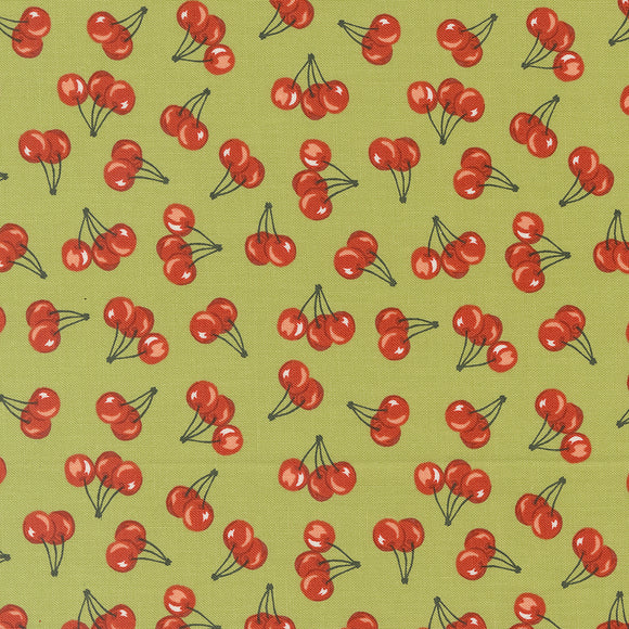 Farmstead Farm Fresh Cherries Clover 20906 18 by  Stacy Iest Hsu- Moda-1/2 Yard