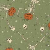 Home Sweet Haunt Dancing Pumpkins  Moss 20913 15 Stacy Iest Hsu- Moda- 1/2 Yard