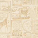 Animal Park Fun News Paper Animals Natural 20965 21 by Stacy Iest Hsu- Moda- 1/2 Yard