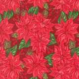 Holiday Cheer Vintage Poinsettia Cardinal 20971 18 by Stacy Iest Hsu- Moda- 1/2 Yard