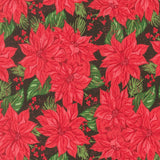 Holiday Cheer Vintage Poinsettia Midnight Poinsett 20971 30 by Stacy Iest Hsu- Moda- 1/2 Yard