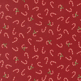 Holiday Cheer Candy Cane Cardinal 20975 18 by Stacy Iest Hsu- Moda- 1/2 Yard