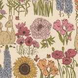 My Secret Garden- Garden Bunnies- Cloud 20982 11  by Stacy Iest Hsu- Moda- 1/2 Yard
