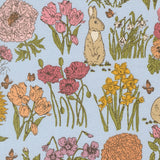 My Secret Garden- Garden Bunnies- Sky 20982 20  by Stacy Iest Hsu- Moda- 1/2 Yard