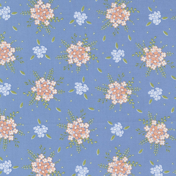 Peachy Keen Blooming Florals Blue 29172 15 by Corey Yoder- Moda- 1 yard