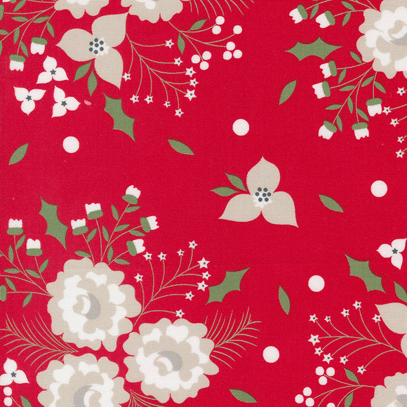 PREORDER Starberry Holiday Rose Red 29180 12 by Corey Yoder- Moda- 1/2 yard