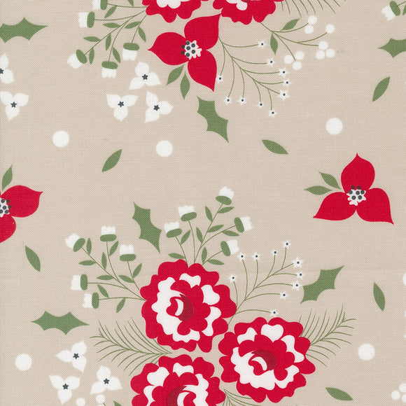 PREORDER Starberry Holiday Rose Stone 29180 16 by Corey Yoder- Moda- 1/2 yard