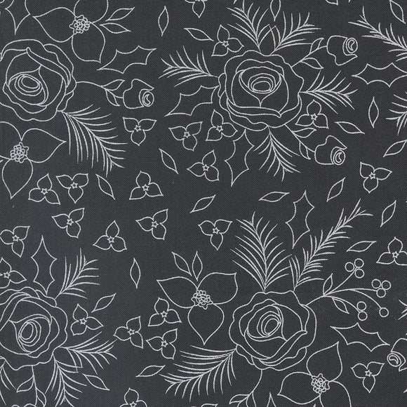 PREORDER Starberry Winter Sketch Charcoal 29181 14 by Corey Yoder- Moda- 1/2 yard