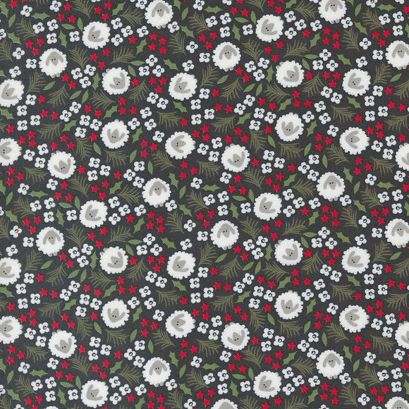 PREORDER Starberry Woolen Sheep Charcoal 29183 14 by Corey Yoder- Moda- 1/2 yard