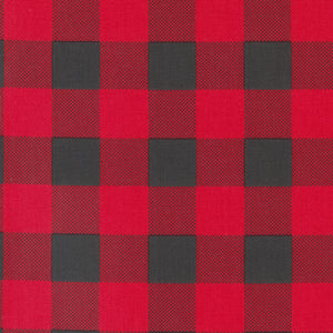 PREORDER Starberry Buffalo Check Red Charcoal 29185 22 by Corey Yoder- Moda- 1/2 yard