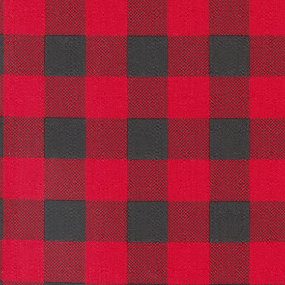 PREORDER Starberry Buffalo Check Red Charcoal 29185 22 by Corey Yoder- Moda- 1/2 yard