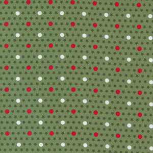 PREORDER Starberry Polka Star Dots Green 29186 13 by Corey Yoder- Moda- 1/2 yard