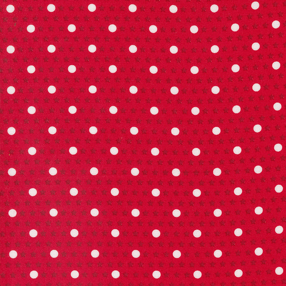 PREORDER Starberry Polka Star Dots Red 29186 22 by Corey Yoder- Moda- 1/2 yard