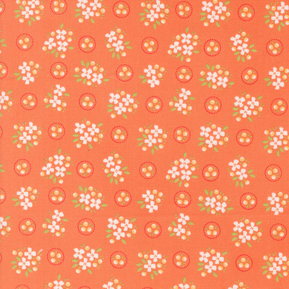 Cali & Co Ring Around Posie Melon 29191 14 by Corey Yoder- Moda- 1/2 Yard