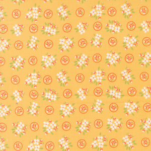 Cali & Co Ring Around Posie Goldenrod 29191 15 by Corey Yoder- Moda- 1/2 Yard