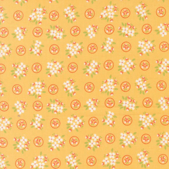 Cali & Co Ring Around Posie Goldenrod 29191 15 by Corey Yoder- Moda- 1/2 Yard