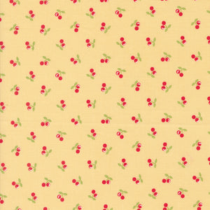 Cali & Co Cherries Soft Yellow 29194 16 by Corey Yoder- Moda- 1/2 Yard