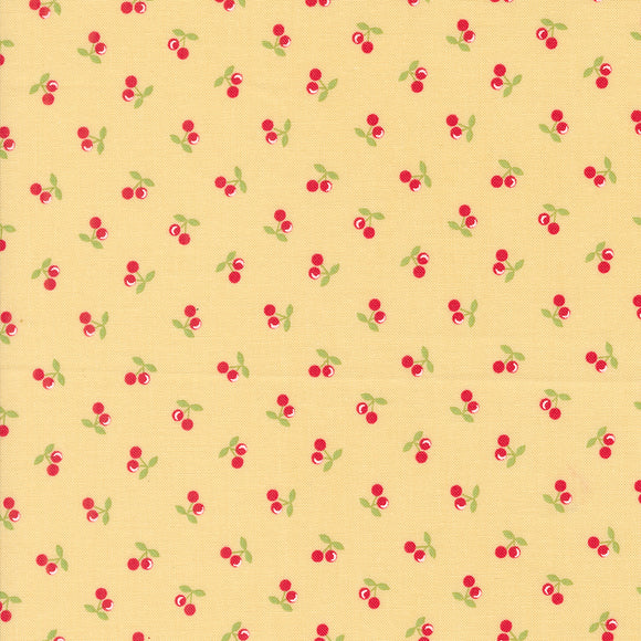 Cali & Co Cherries Soft Yellow 29194 16 by Corey Yoder- Moda- 1/2 Yard