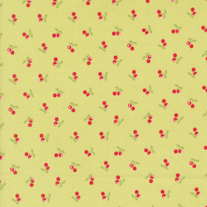 Cali & Co Cherries Light Lime 29194 18 by Corey Yoder- Moda- 1/2 Yard