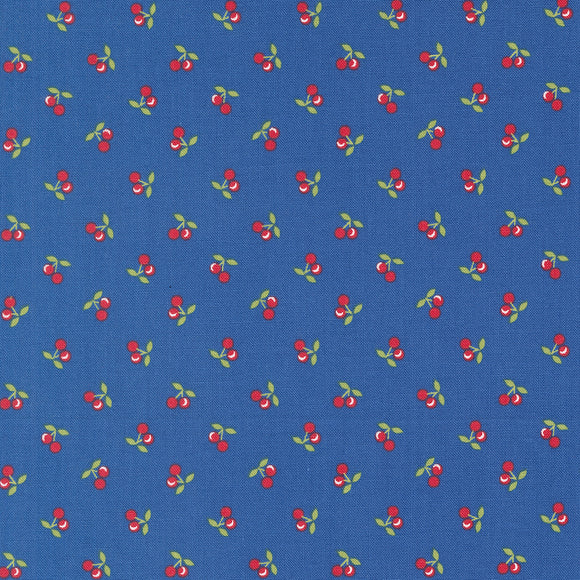 Cali & Co Cherries Cobalt 29194 21 by Corey Yoder- Moda- 1/2 Yard