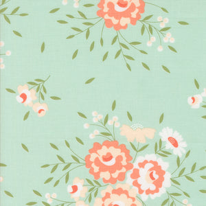 Abloom Springtime Rose Robins Egg 29210 18 by Corey Yoder- Moda- 1/2 yard
